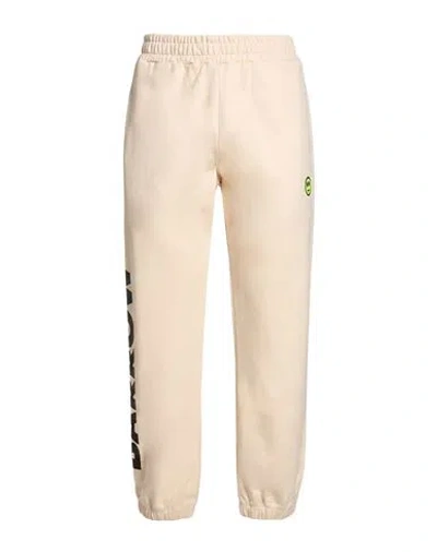 Barrow Man Pants Ivory Size Xl Cotton In Metallic