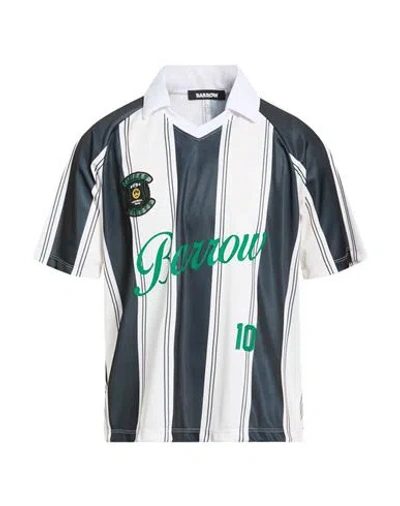 Barrow Man Polo Shirt Cream Size M Polyester In Blue