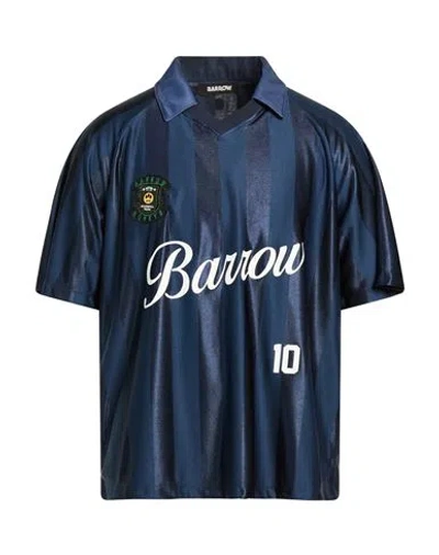 Barrow Man Polo Shirt Navy Size L Polyester In Blue