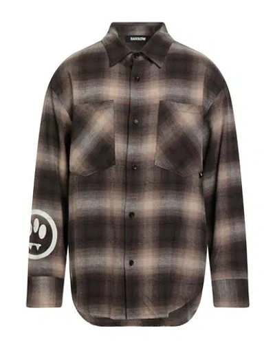 Barrow Man Shirt Chocolate Brown Size L Cotton, Polyester