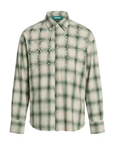 Barrow Man Shirt Sage Green Size Xl Cotton In Multi