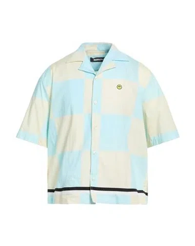 Barrow Man Shirt Sky Blue Size L Cotton In Multi
