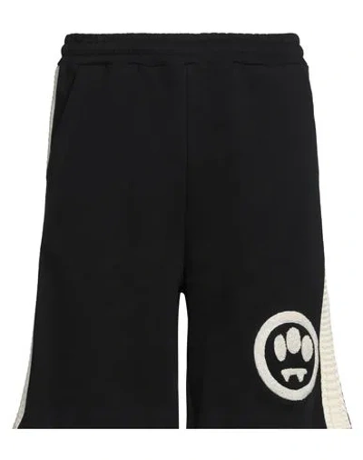 Barrow Logo-patch Cotton Shorts In Black