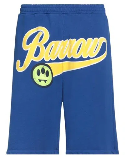 Barrow Logo-print Cotton Shorts In Blue