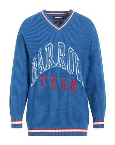 Barrow Man Sweater Azure Size M Merino Wool, Viscose, Polyamide, Cashmere In Blue