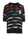 Barrow Contrast-striped Polo Shirt In Black