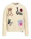 Barrow Man Sweater Cream Size L Polyacrylic, Wool, Alpaca Wool In Neutral