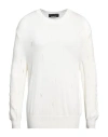 Barrow Man Sweater Cream Size S Viscose, Polyester In White