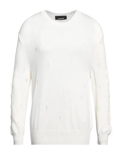 Barrow Man Sweater Cream Size S Viscose, Polyester In White