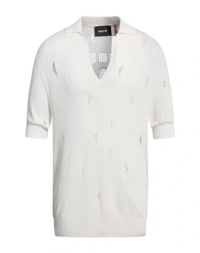 Barrow Man Sweater Ivory Size Xl Viscose, Polyester In White