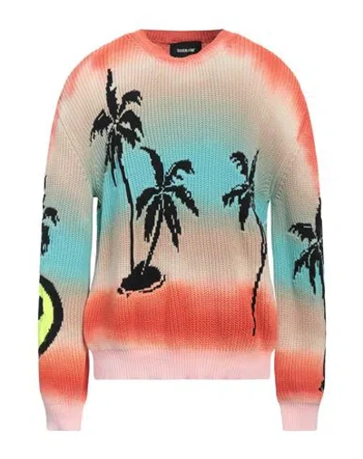 Barrow Man Sweater Orange Size Xl Cotton
