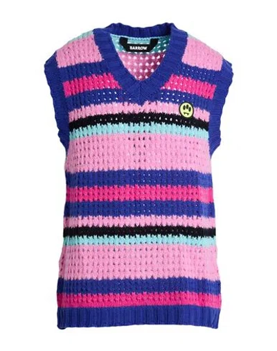 Barrow Man Sweater Pink Size M Merino Wool, Cashmere In Blue