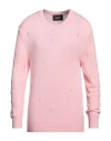 Barrow Man Sweater Pink Size Xl Viscose, Polyester In Pink