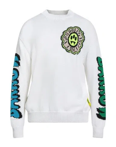 Barrow Man Sweater White Size M Virgin Wool, Acrylic