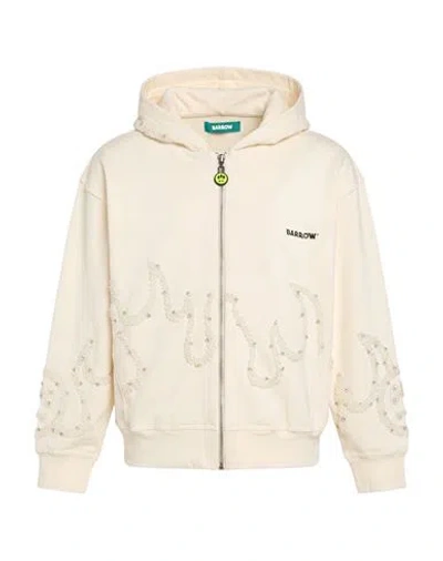 Barrow Man Sweatshirt Ivory Size Xs Cotton In White