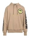 Barrow Logo-print Cotton Hoodie In Beige