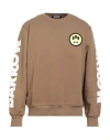 Barrow Smile Graphic Crewneck Sweatshirt In Brown