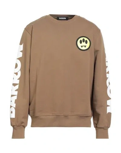 BARROW BARROW MAN SWEATSHIRT LIGHT BROWN SIZE L COTTON