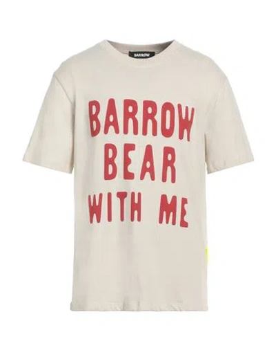 Barrow Man T-shirt Ivory Size M Cotton In Neutral