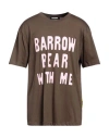 Barrow Man T-shirt Khaki Size L Cotton In Beige