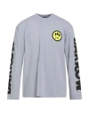 Barrow Man T-shirt Light Grey Size L Cotton In Gray