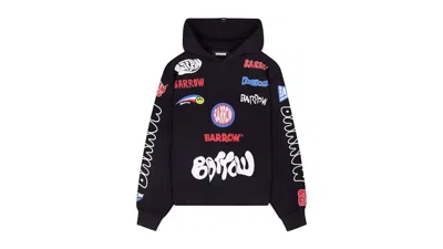 Pre-owned Barrow Men's  Aop Logo Hoodie In Black
