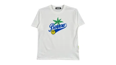 Pre-owned Barrow Men's  Graphic Jersey T-shirt In Off White