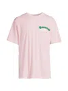 Barrow Men's Contemporary Bead-embellished Puff Pop Cotton T-shirt In Lotus Pink