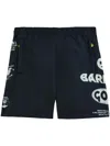 Barrow Elastic Waist Shorts In Nero