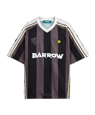 Barrow Mesh Stripe T-shirt In Brown