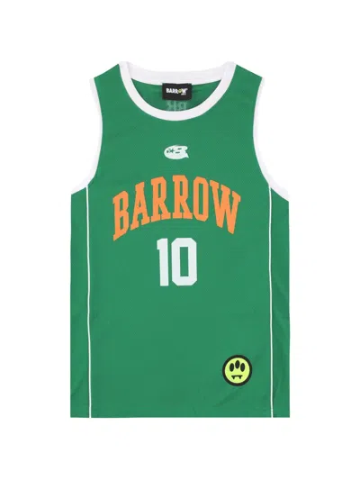 Barrow Kids' Mesh Tank Top In Green