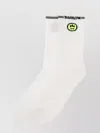 Barrow Mid-calf Ribbed Smiley Face Lingerie In White