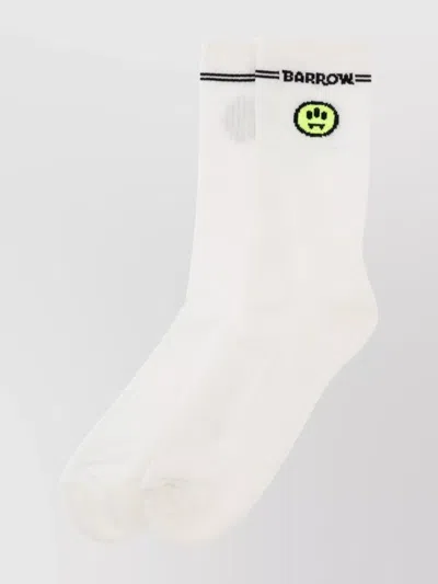 Barrow Mid-calf Ribbed Smiley Face Lingerie In White