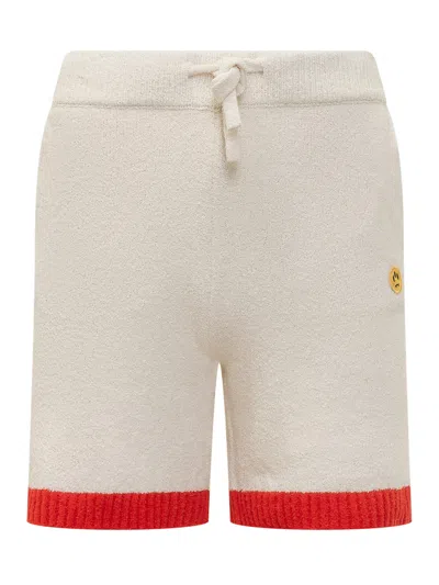 Barrow Mini Drawstring Hem Shorts In Neutral