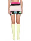 Barrow Crochet Texture High Waist Mini Skirt