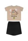 Barrow Multicolor Suit For Babykids With Bear Print In Multicolor