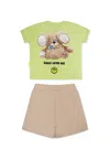 Barrow Multicolor Suit For Babykids With Bear Print In Multicolor