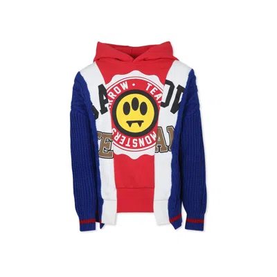 Barrow Multicolor Sweatshirt For Kids With Smiley In Rosso