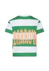 Barrow Multicolor T-shirt For Kids With Smiley And Logo In Multicolor