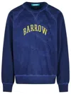 Barrow Cotton Sweatshirt With Printed Back And Raglan Sleeves In Blue