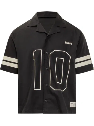 Barrow Number 10 Short Sleeve Shirt In Black
