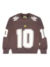 Barrow Number-applique Sweatshirt In Brown