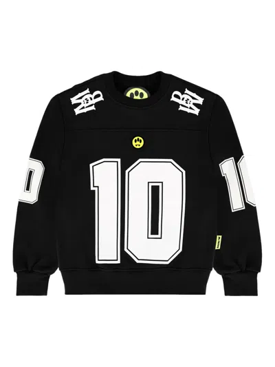 Barrow Kids' Number-print Sweatshirt In Black