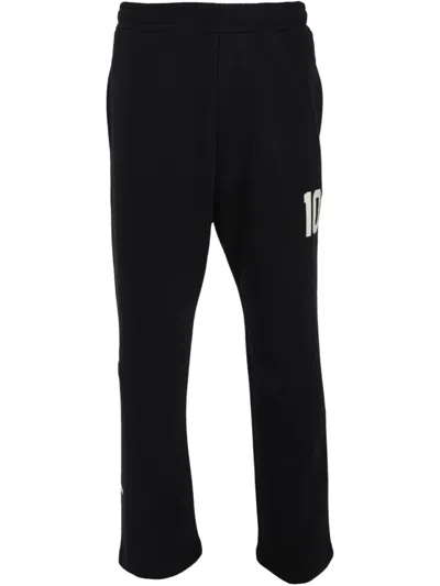 Barrow Number-print Track Pants In Black