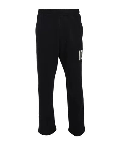Barrow Number-print Track Pants In Black