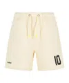 Barrow Number-print Track Shorts In White