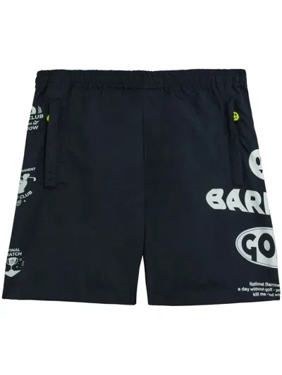 Barrow Nylon Shorts Unisex In Blue