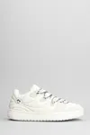 Barrow Ollie Panelled Leather Sneakers In White
