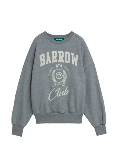 Barrow Open-back Sweatshirt In Gray