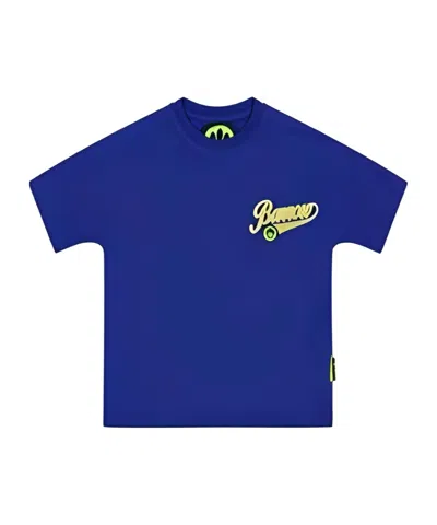 Barrow Open-necked Black Shirt In Blue